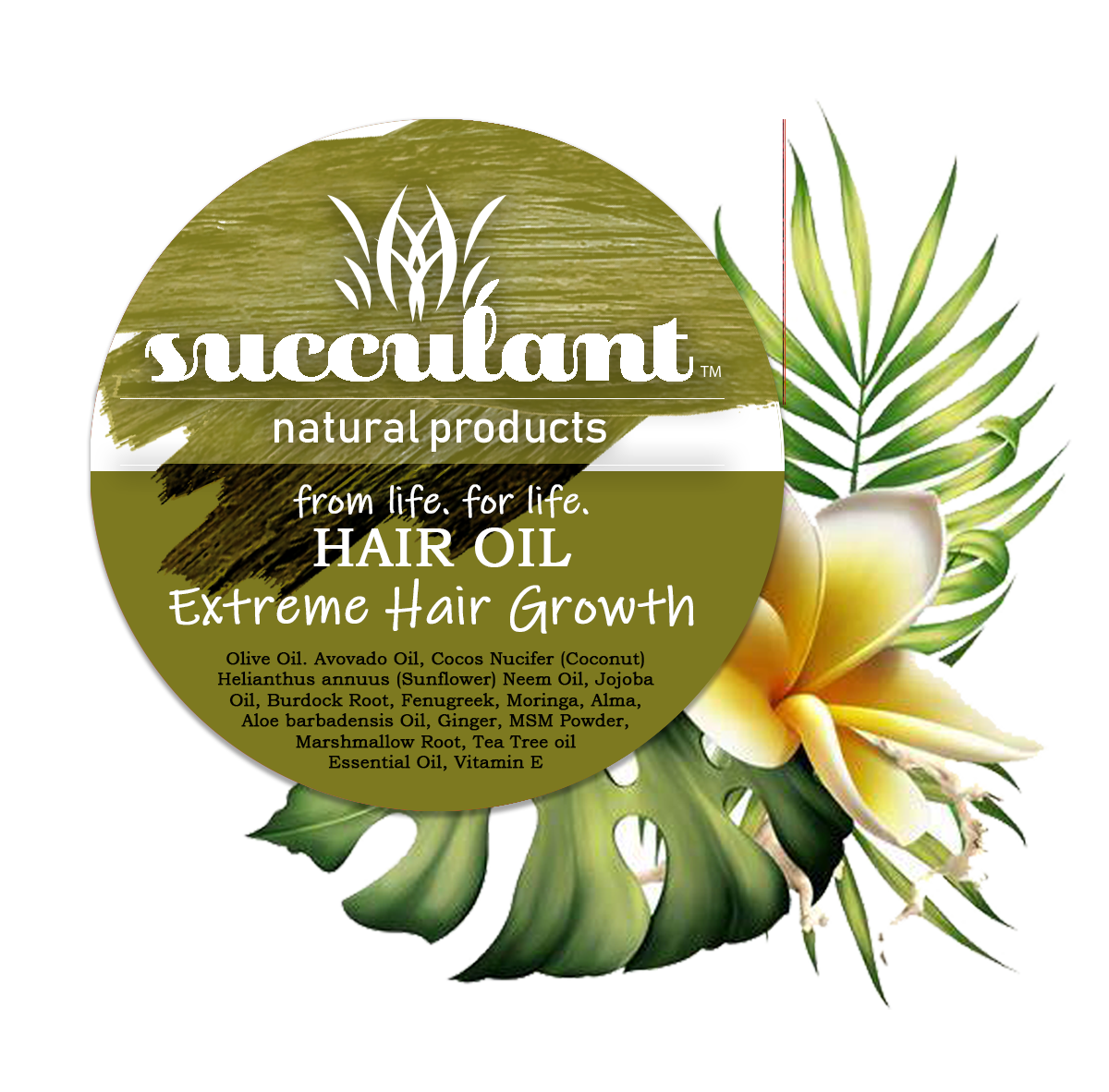 Hair oil essential logo with drop Royalty Free Vector Image